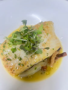 Pan Seared Cod, Chanterelle Mushroom