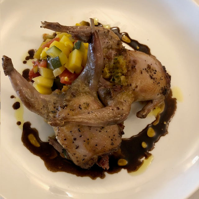 Two Stuffed Roasted Quail